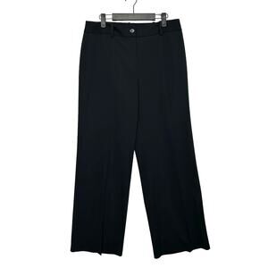 Ann Taylor LOFT Laura Wide Leg Pants Trousers Women's Sz 8 Black High Rise